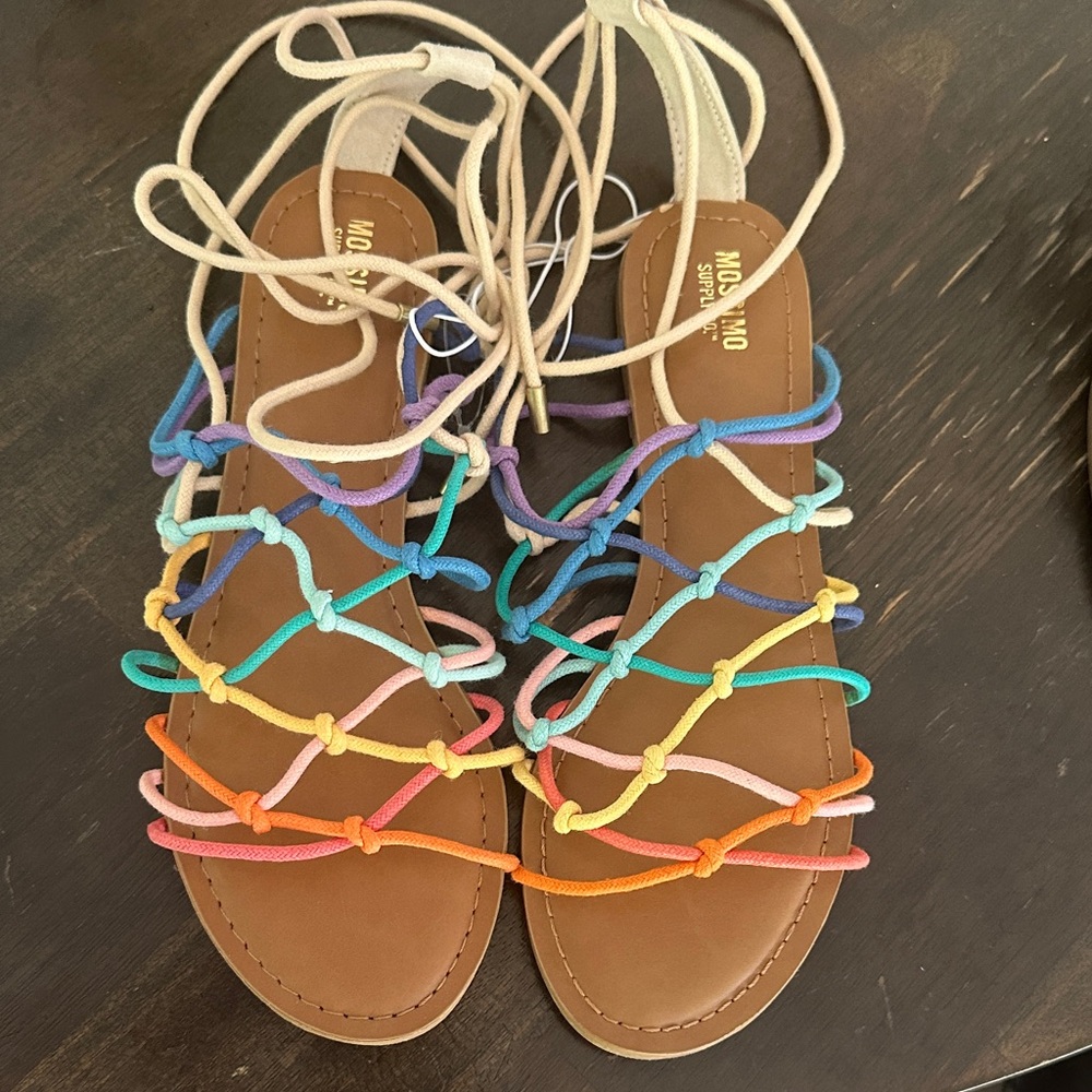 Mossimo Supply Co. Multicolor Strappy Gladiator Sandals size 8 new without box